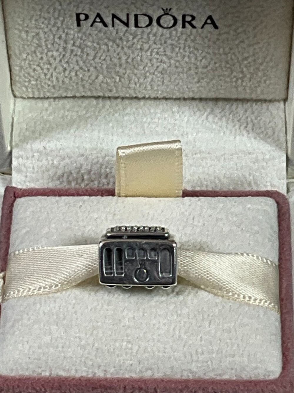 NWOT PANDORA Sterling Silver Cable Car Charm 791219CZ
